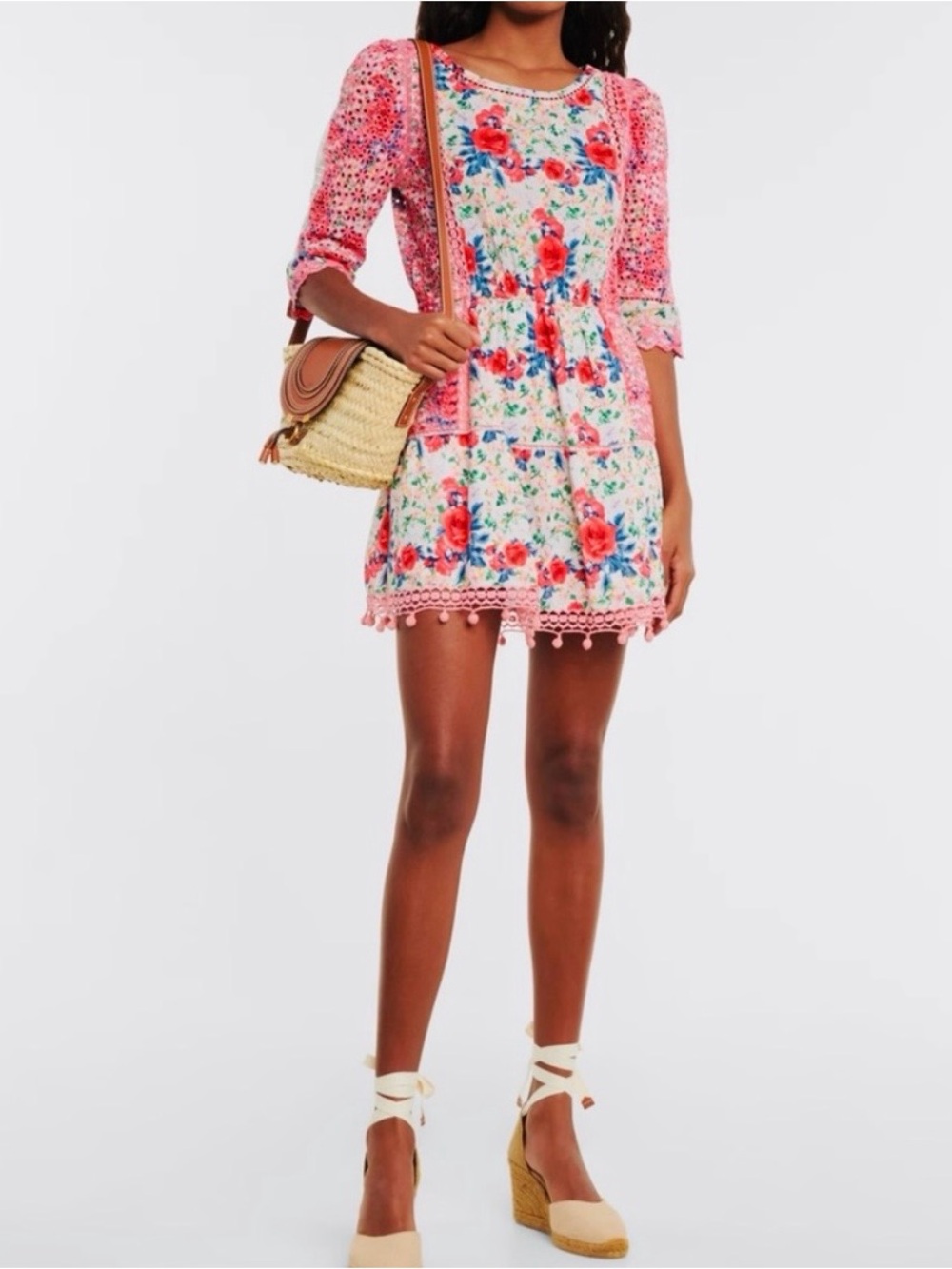 Love Shack Fancy Novalie embroidered boho dress